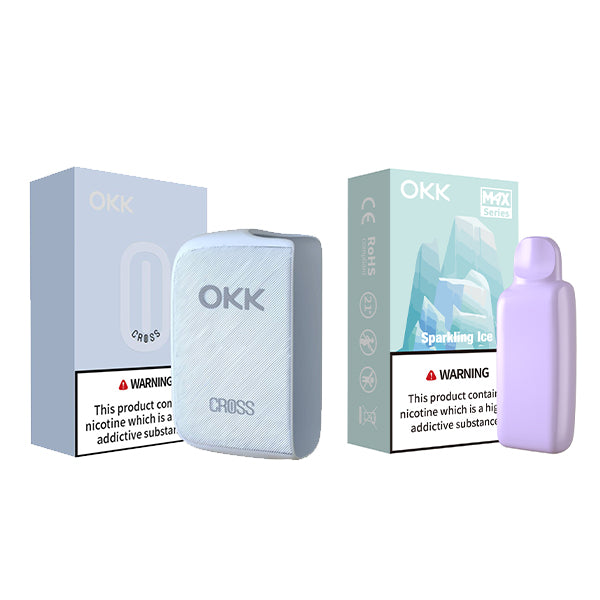 [Starter Pack] OKK Max Cross Series Device & Pod - Baby Blue – OKK MALAYSIA