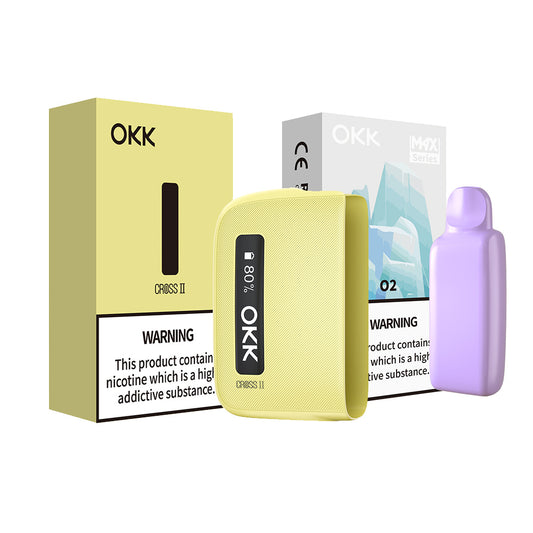 [Starter Pack] OKK Max Cross II Series Device & Pod - Lemon Yellow